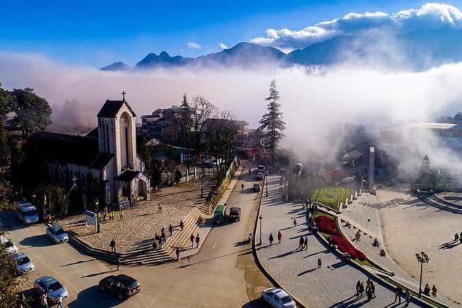 ホテル Khach San Sapa Ngay Nay エクステリア 写真